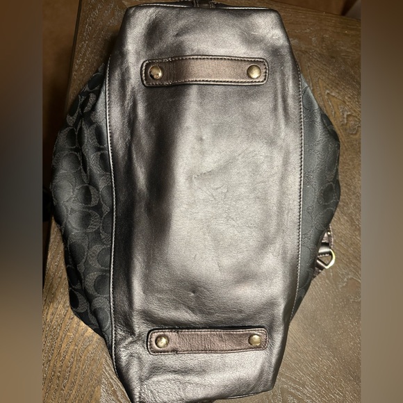 EUC COACH Ashley Mono Silver Threading Satchel - Picture 6 of 11